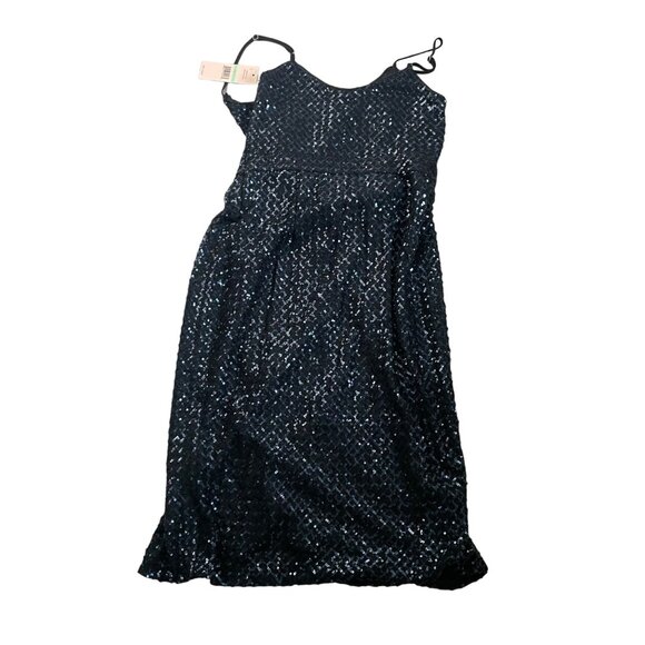 Nanette Lepore Navy Sequin Sleeveless Dress Size 8 NWT - Picture 6 of 8
